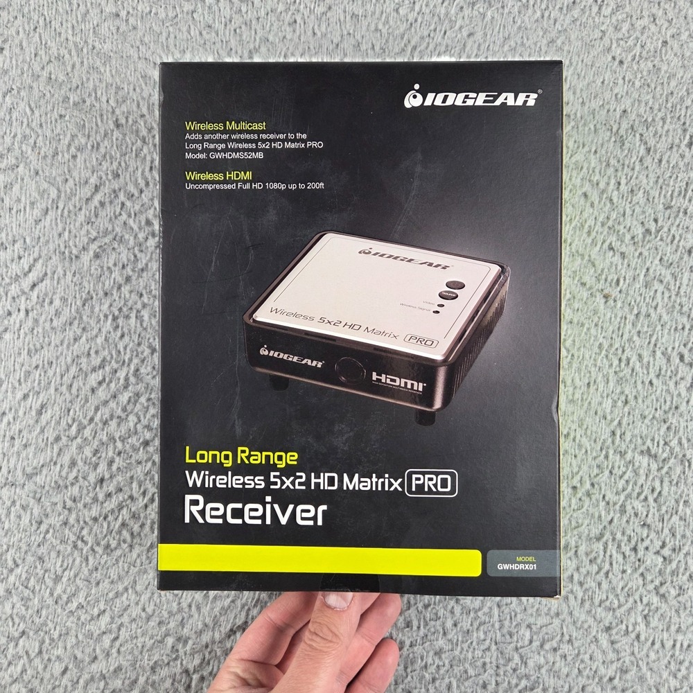 New Iogear GWHDRX01 Long Range Wireless‎ 5x2 HD Matrix PRO Additional Receiver